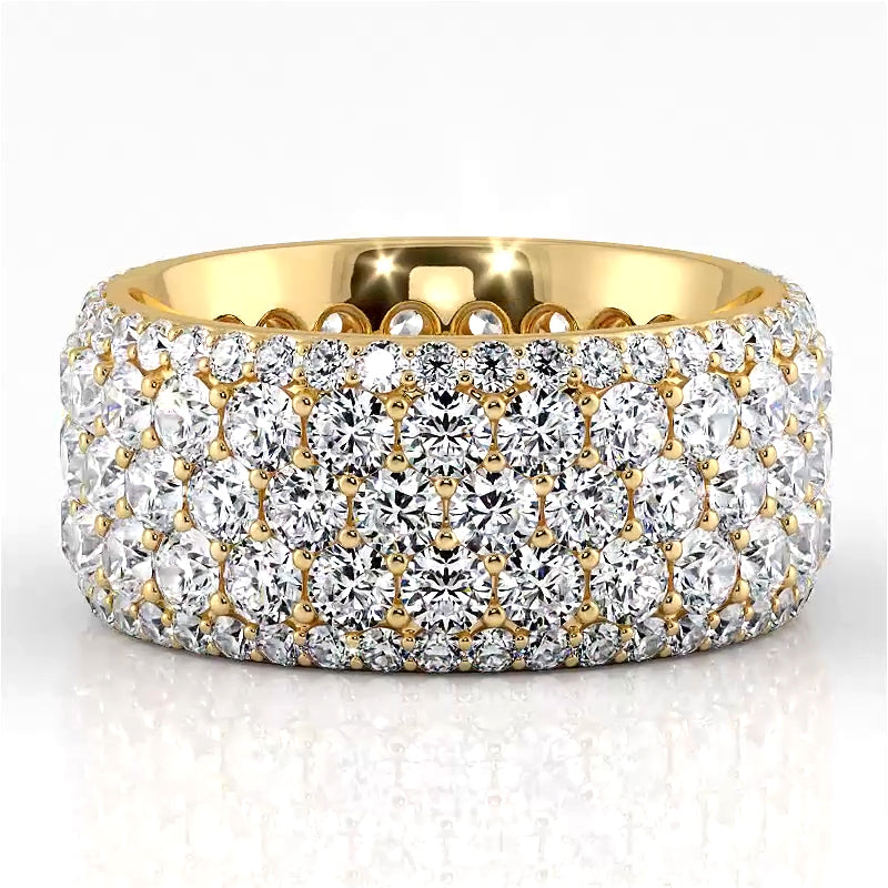 5.59 ct. Round Diamond Eternity Wedding Band-VIRABYANI